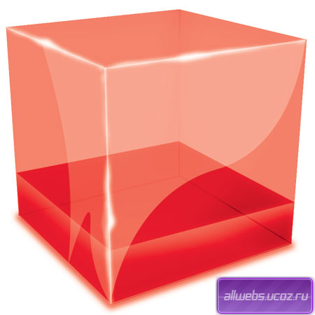 PSD исходник - красный куб